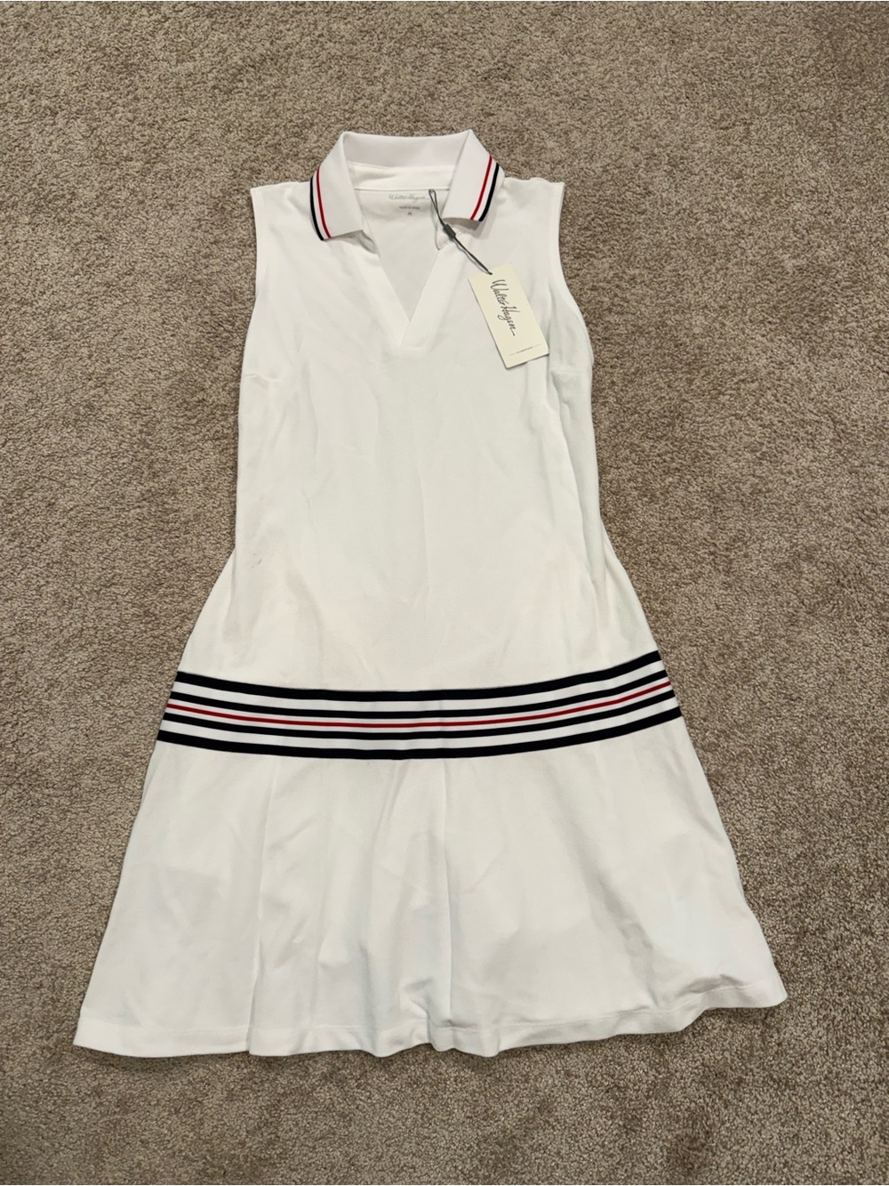 Women’s Size Medium Walter Hagen Lady Hagen Drop Waist Golf Dress White